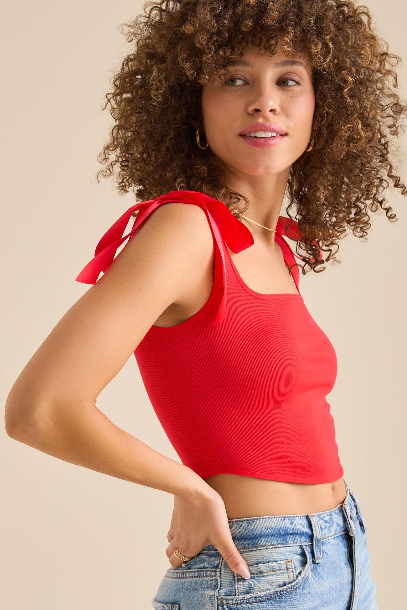 Bianca Tie Shoulder Tank Top Product Image