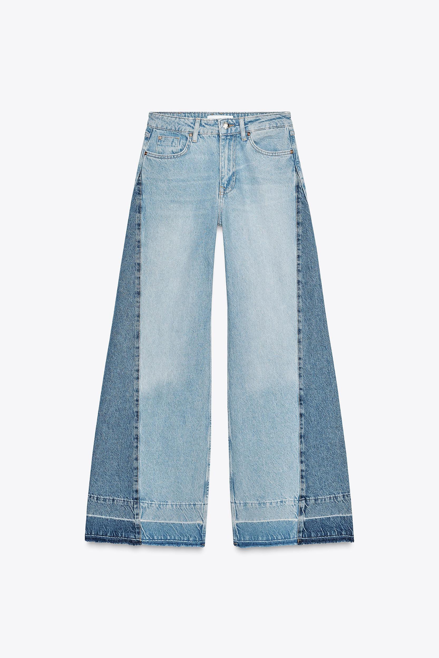 Z1975 CONTRAST MID-RISE WIDE LEG JEANS Product Image