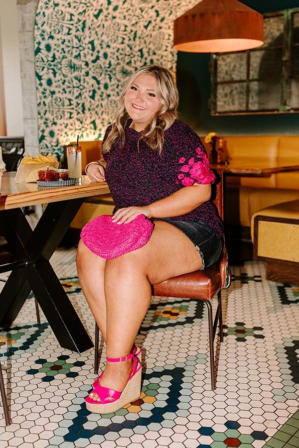 Stay Near Embroidered Shift Top Curves Product Image