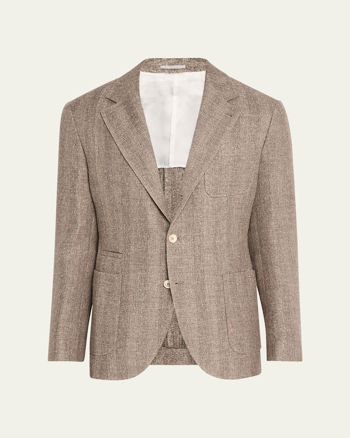 Mens Textured Chevron Sport Jacket Product Image