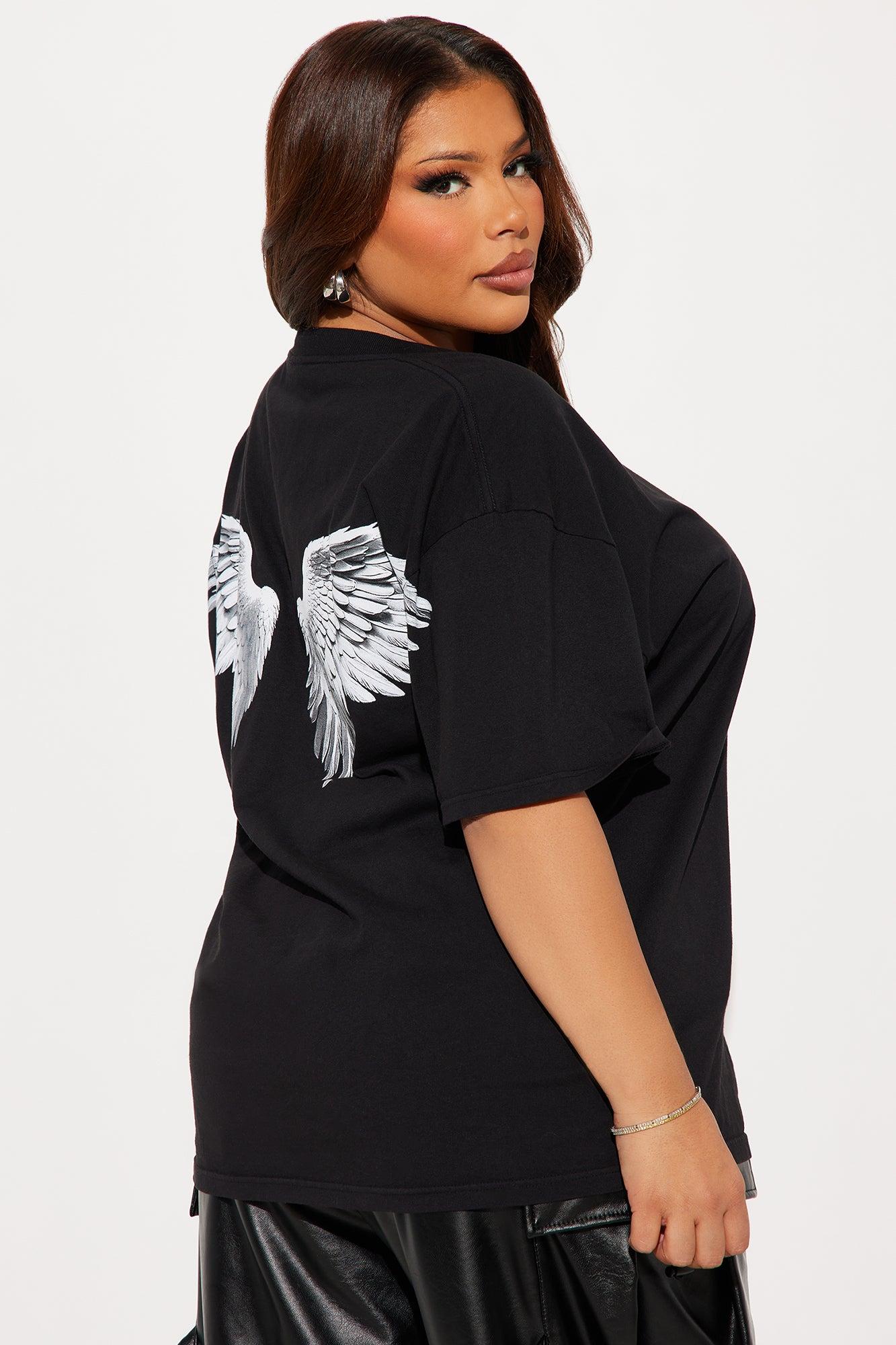 Angel Energy Washed Tee - Black Product Image