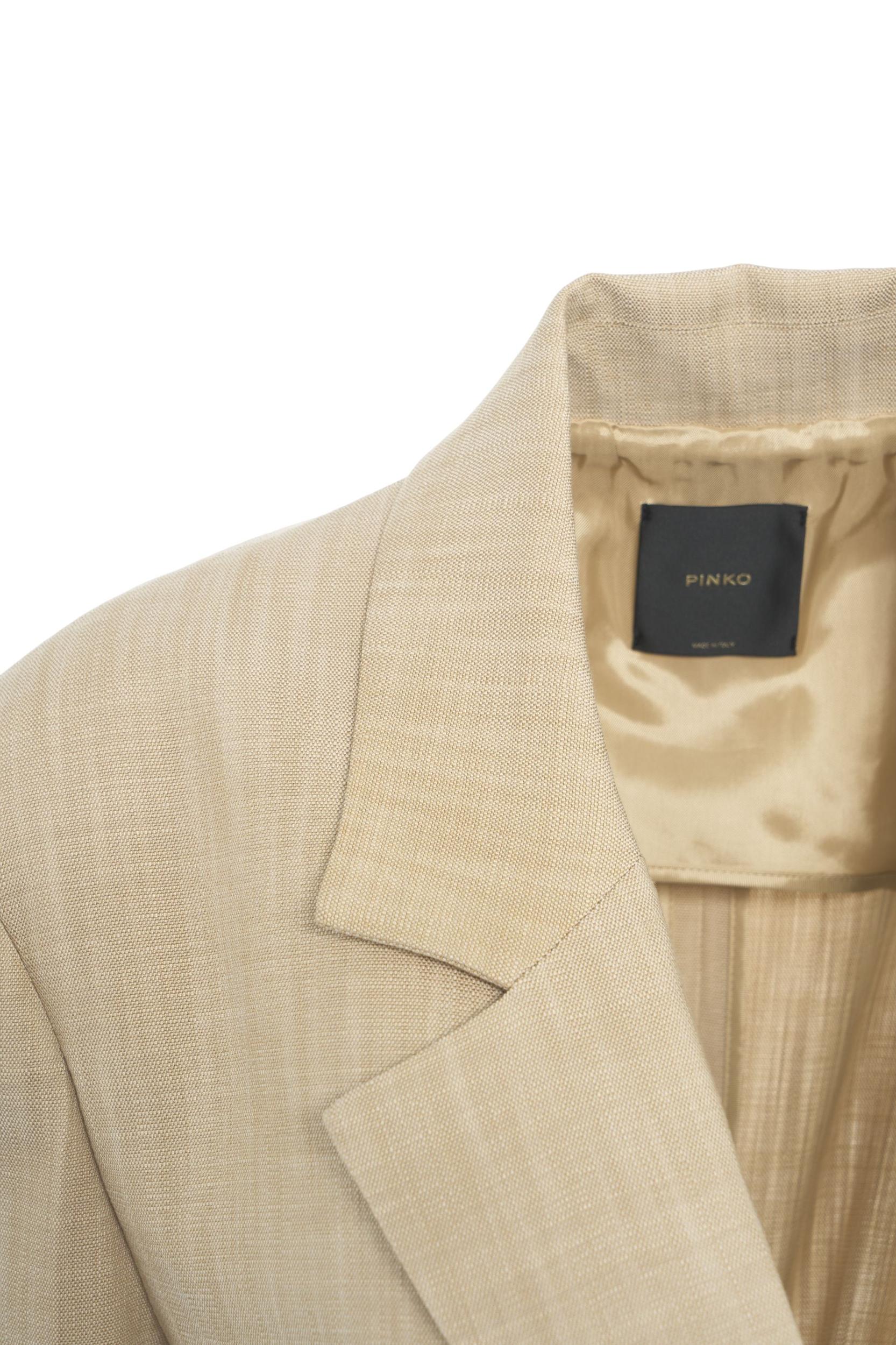 Oversize blazer with double waist belt Product Image