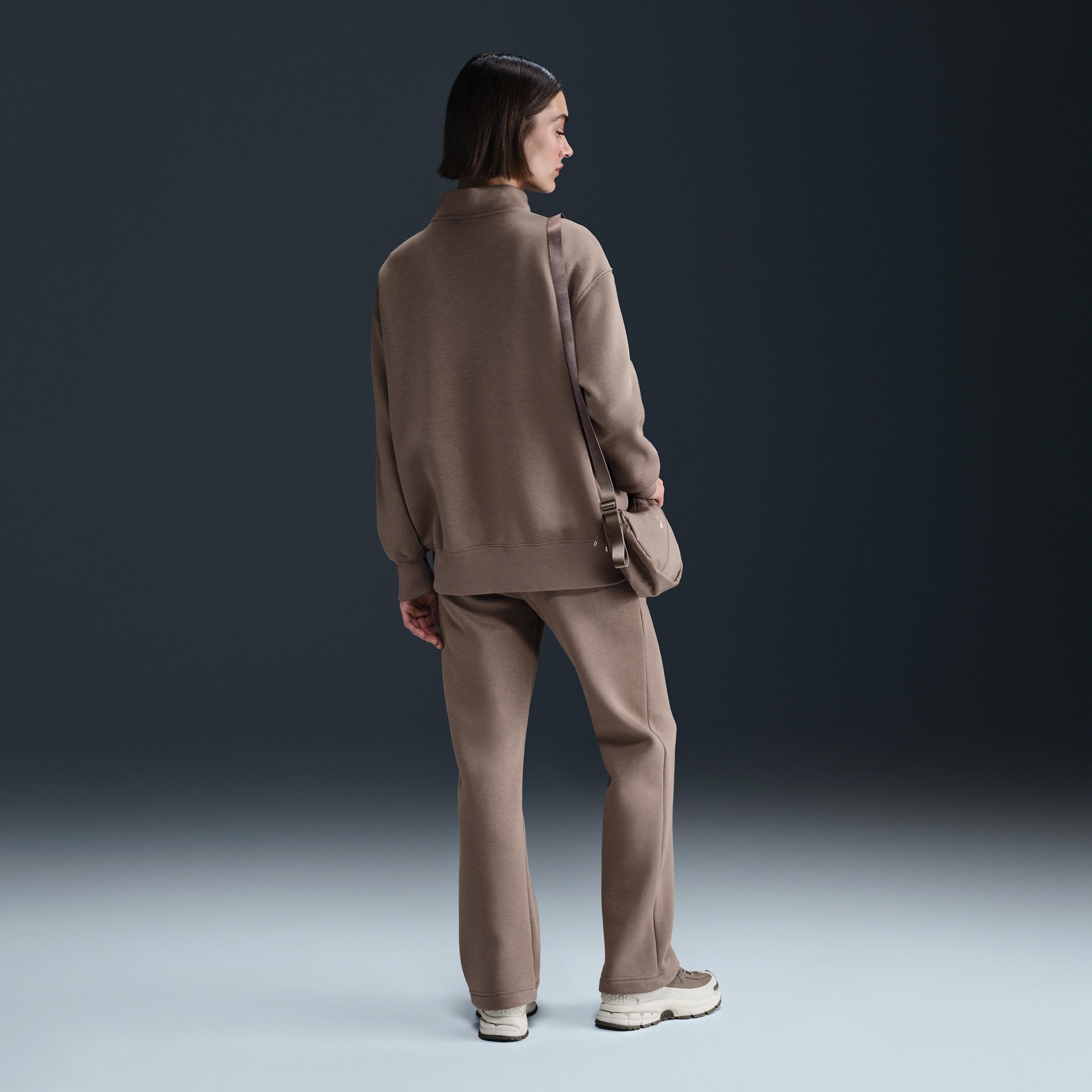 Womens Nike Sportswear Phoenix Fleece Oversized 1/4-Zip Long Sweatshirt | HJ0931-063 Product Image