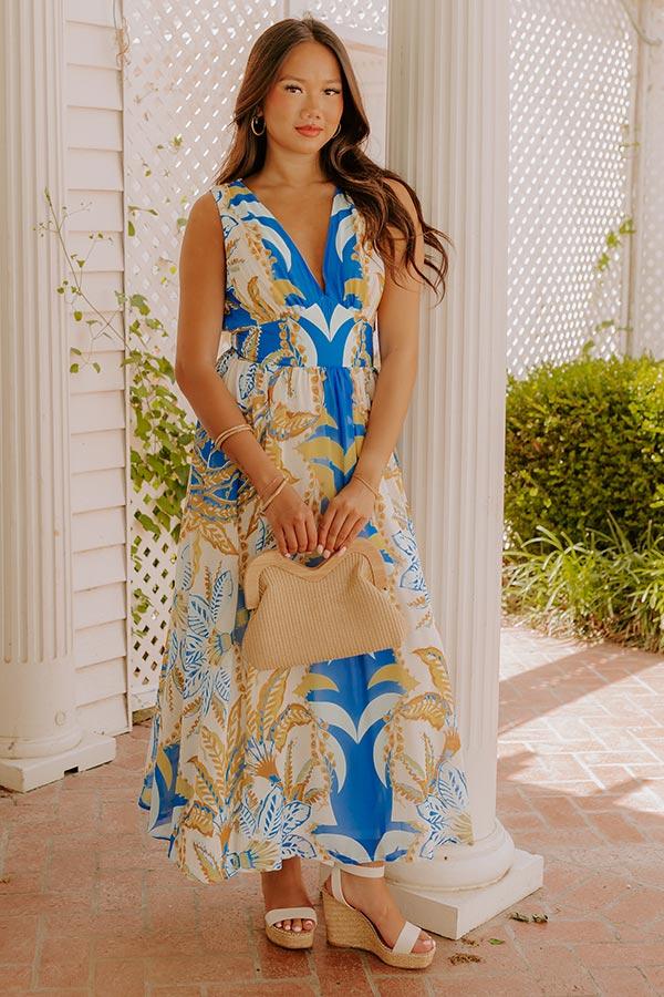 Tuscan Villa Floral Midi Dress Product Image