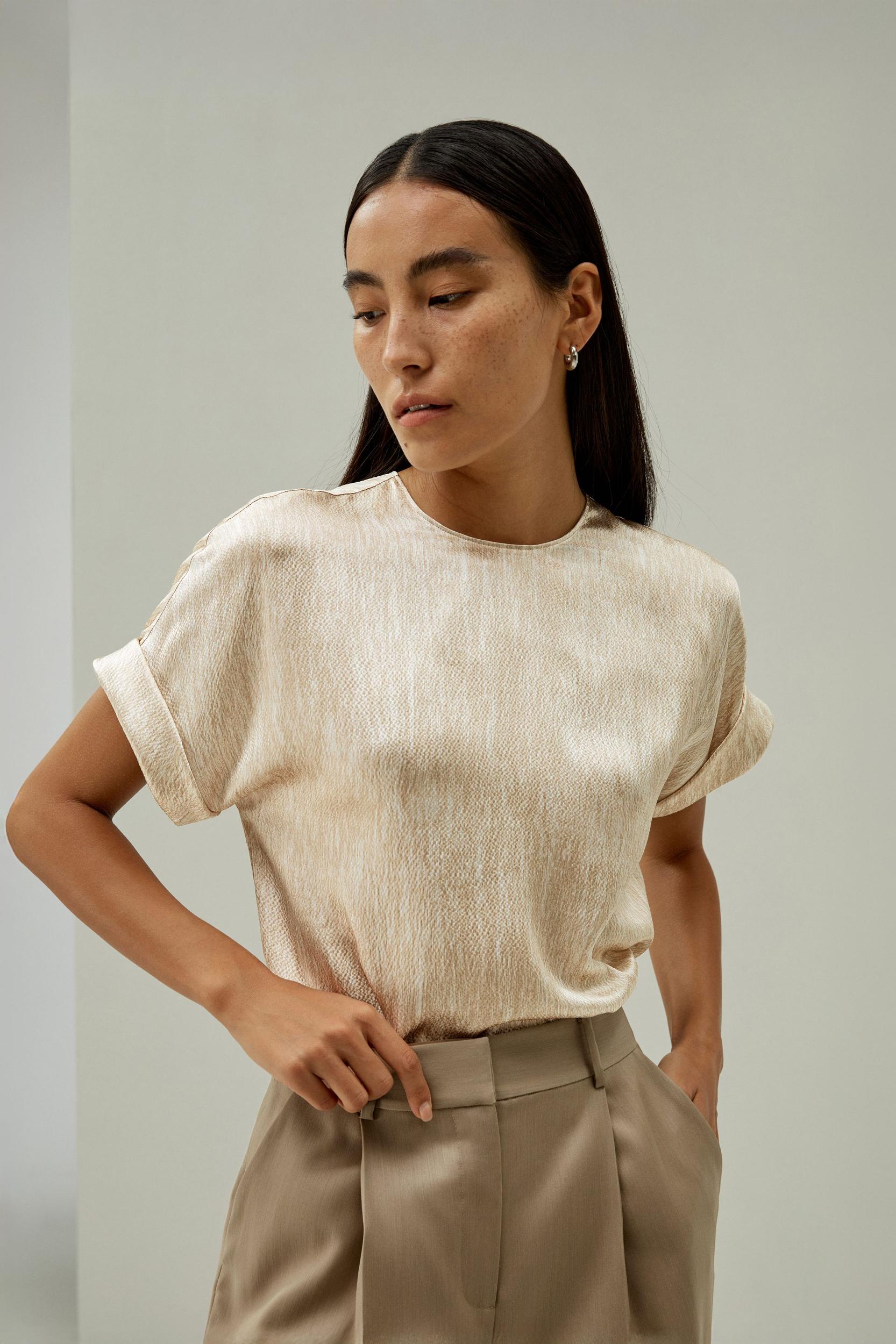 Pearl Satin Silk Top Product Image