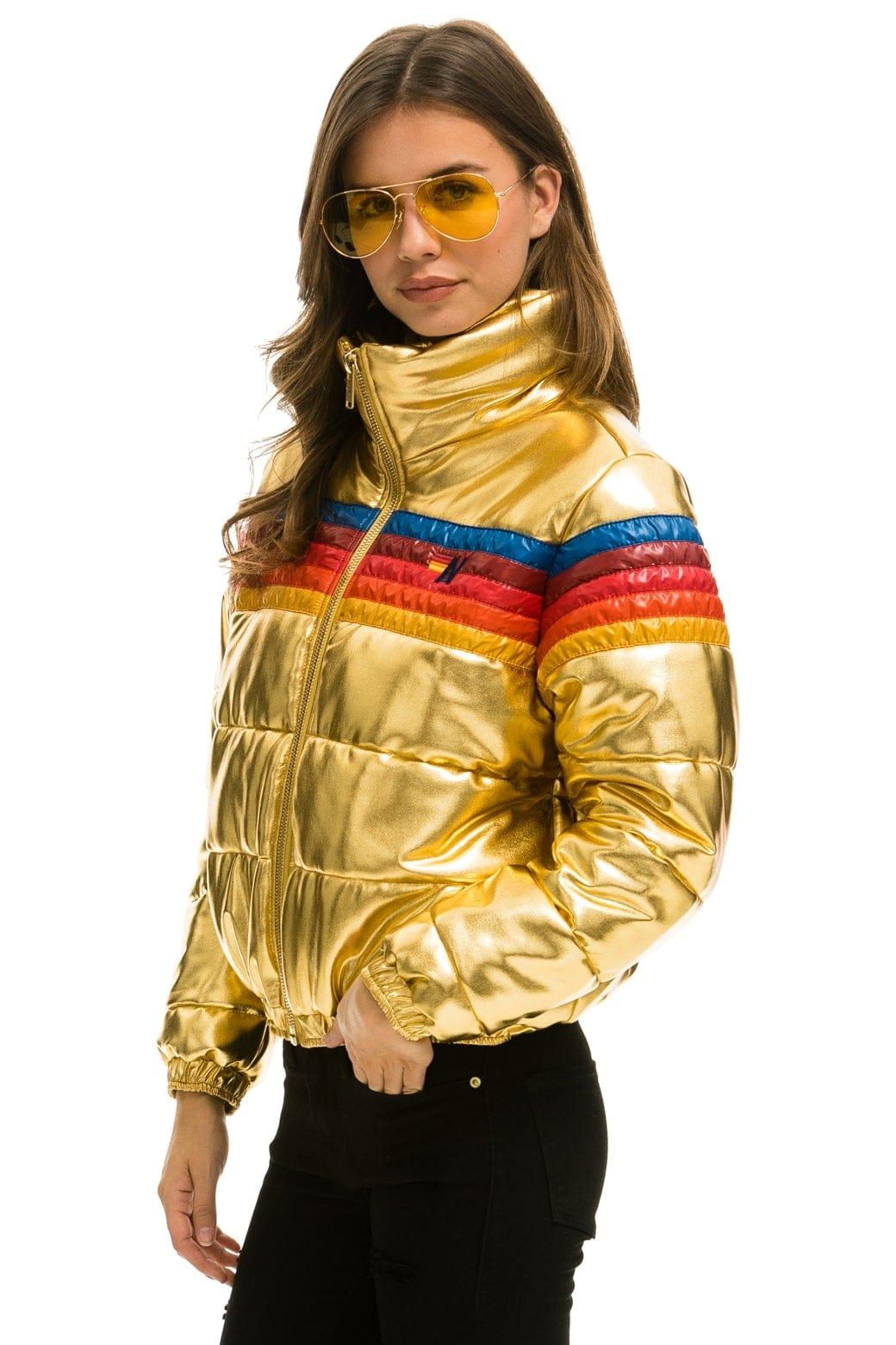 5 STRIPE APRES JACKET - GLOSSY GOLD Female Product Image