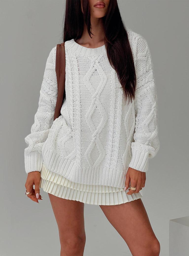 Anaya Oversized Sweater White Product Image