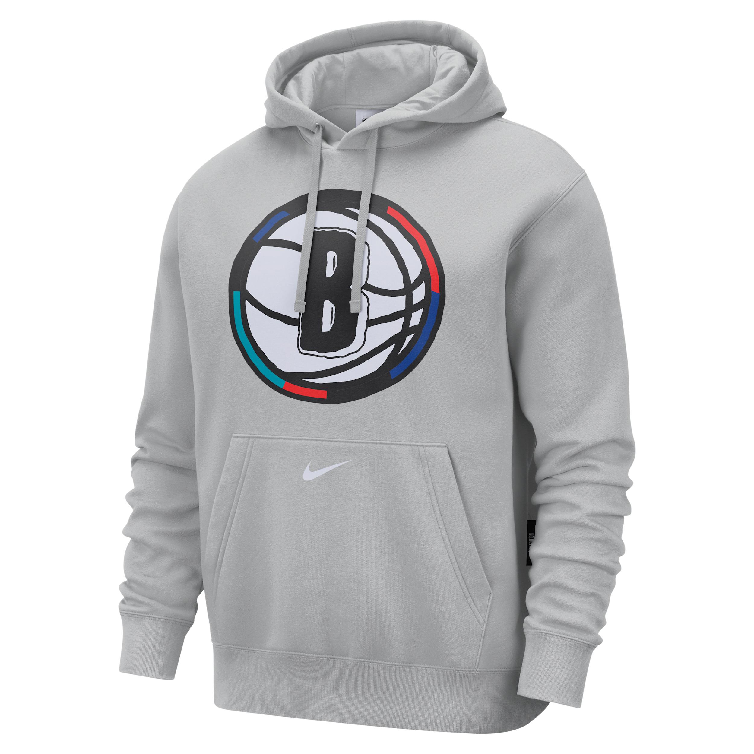 Brooklyn Nets Club City Edition Men's Nike NBA Fleece Pullover Hoodie Product Image