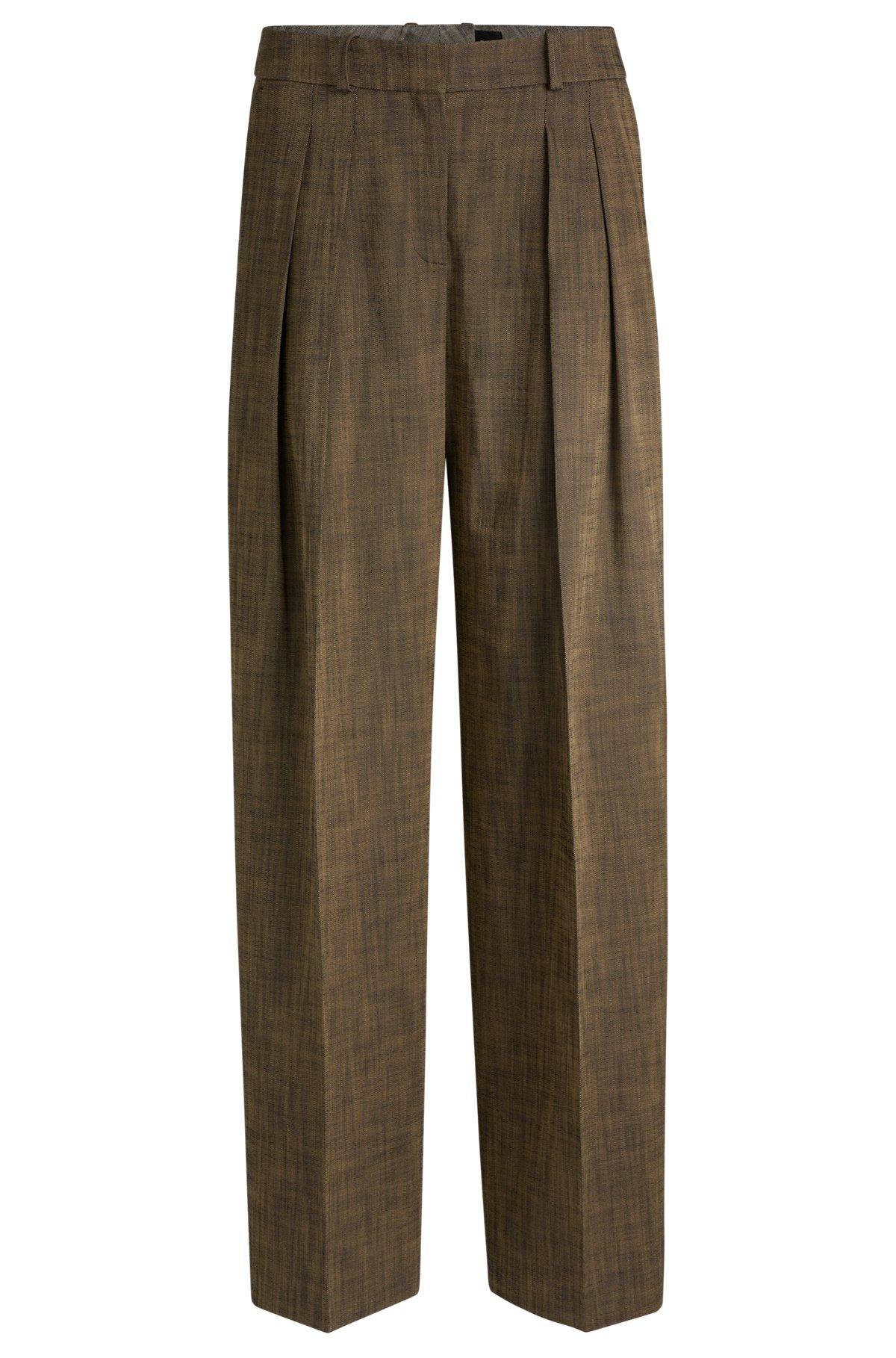 Regular-fit trousers with pleated front Product Image
