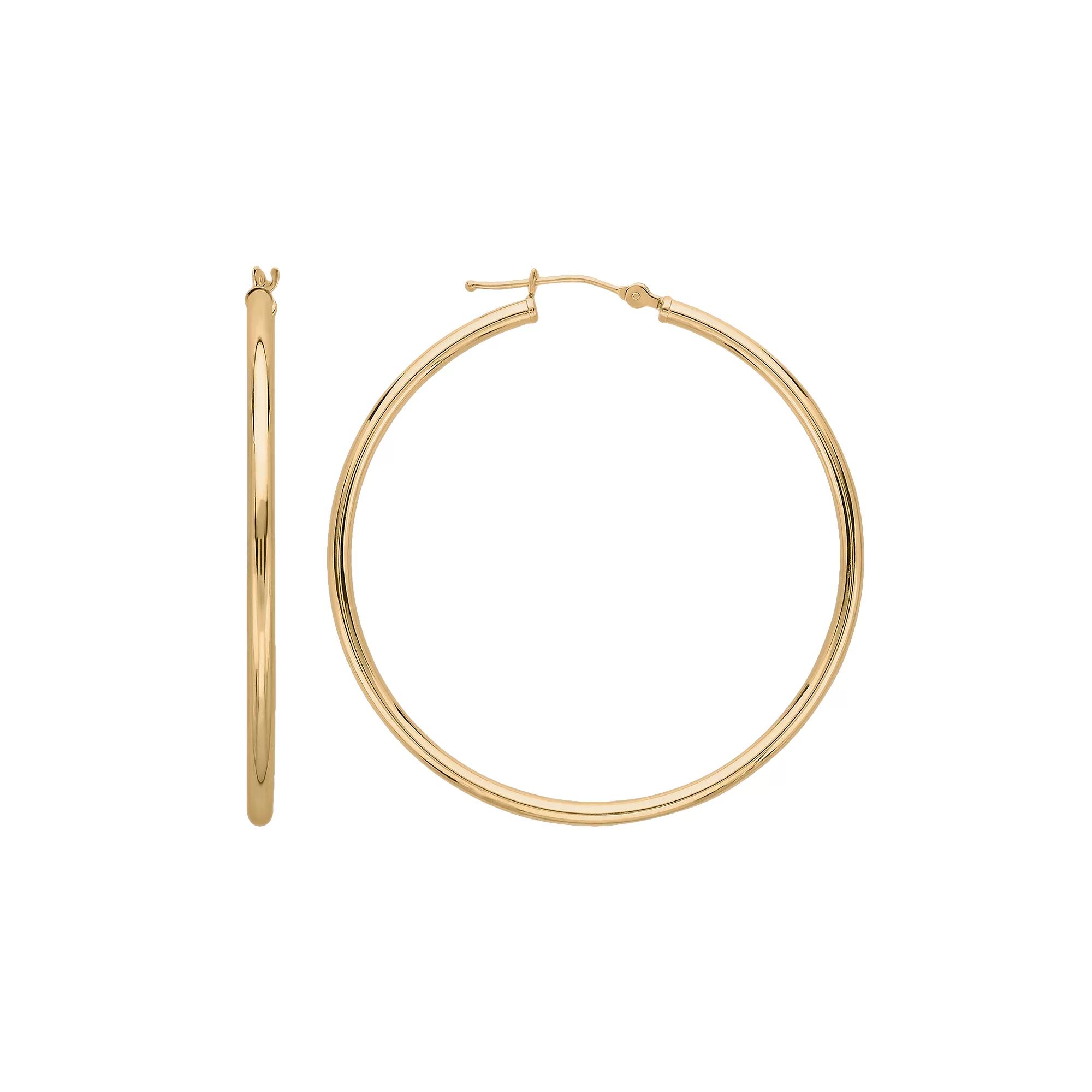 Everlasting Gold 10k Gold Hoop Earrings, Women's, Yellow Product Image