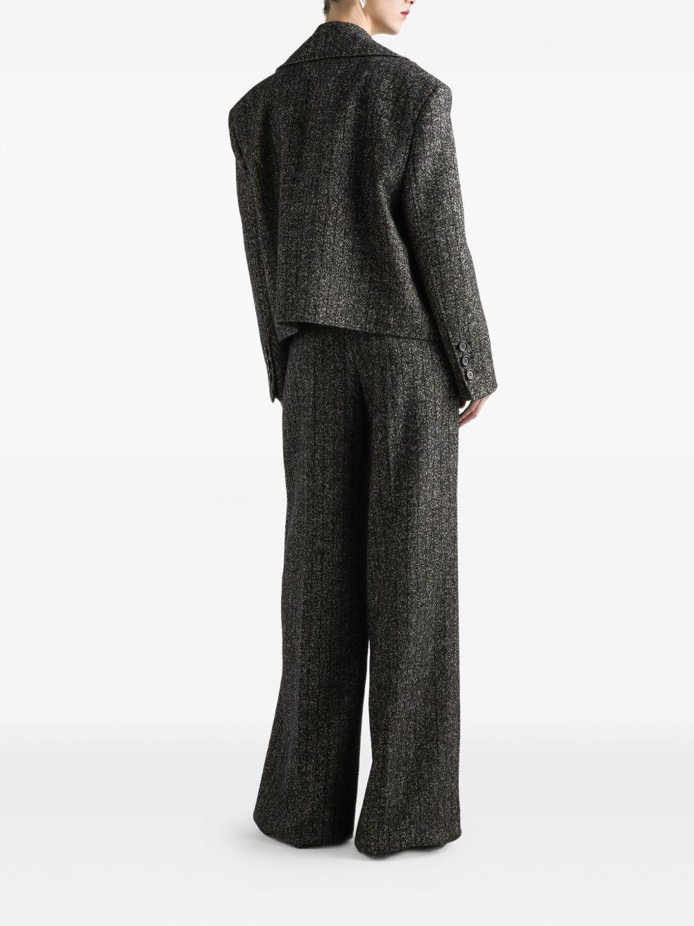 pleated tweed trousers Product Image