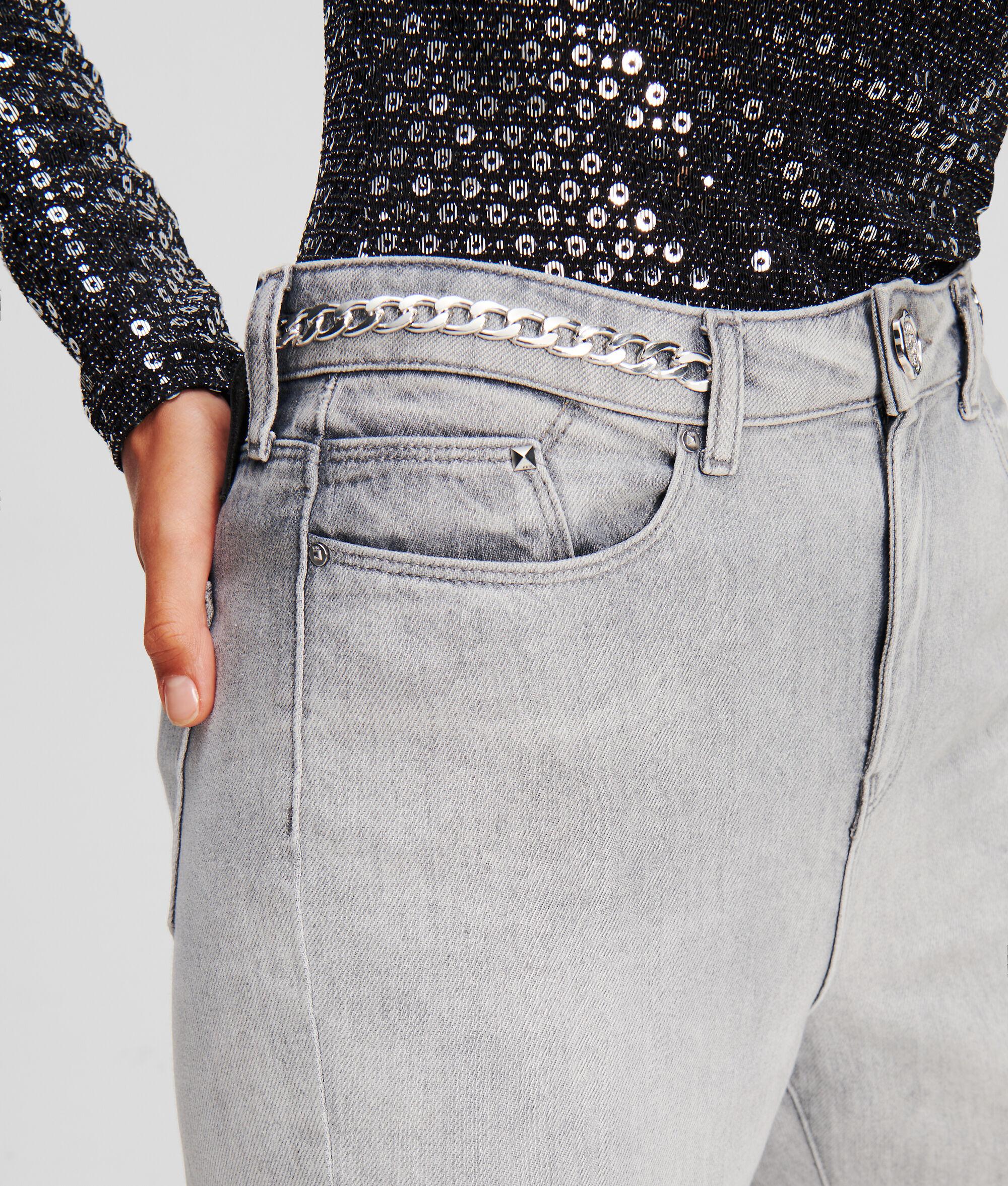 CHAIN DETAIL STRAIGHT JEANS Product Image