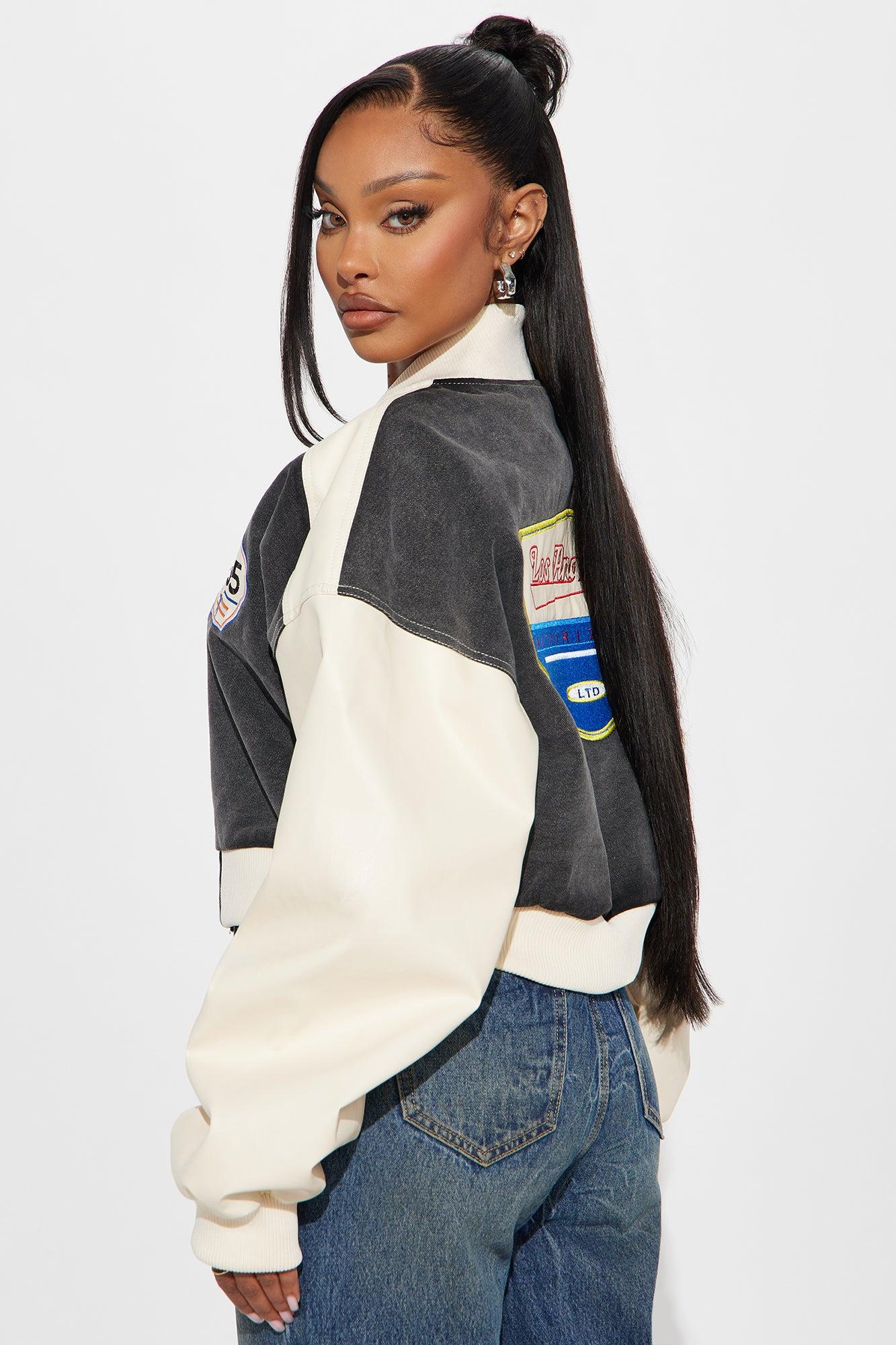 En Route To You Washed Bomber Jacket - Black Wash Product Image