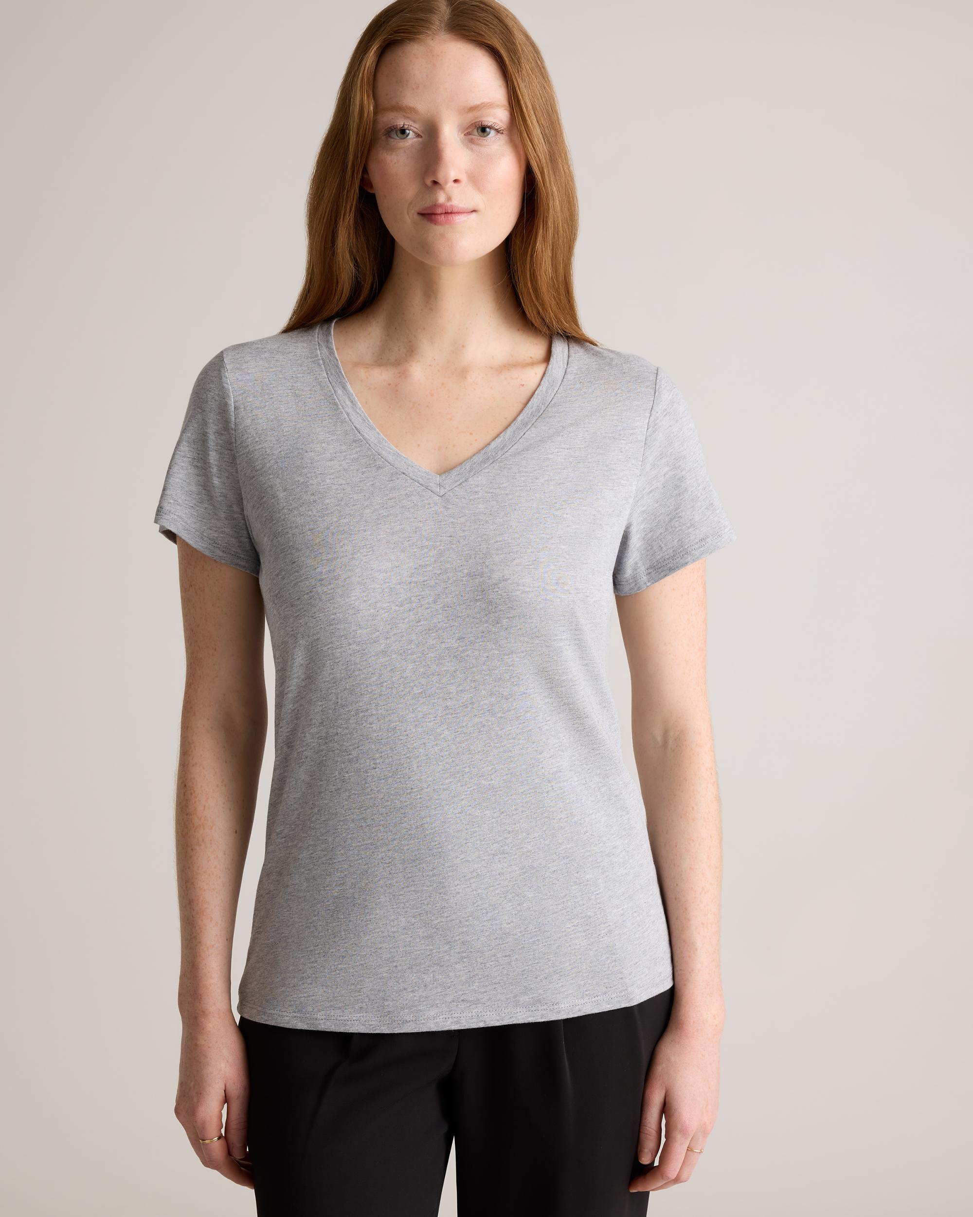 Quince | Women's Cotton Modal V Neck T-Shirt Cotton/Modal Product Image