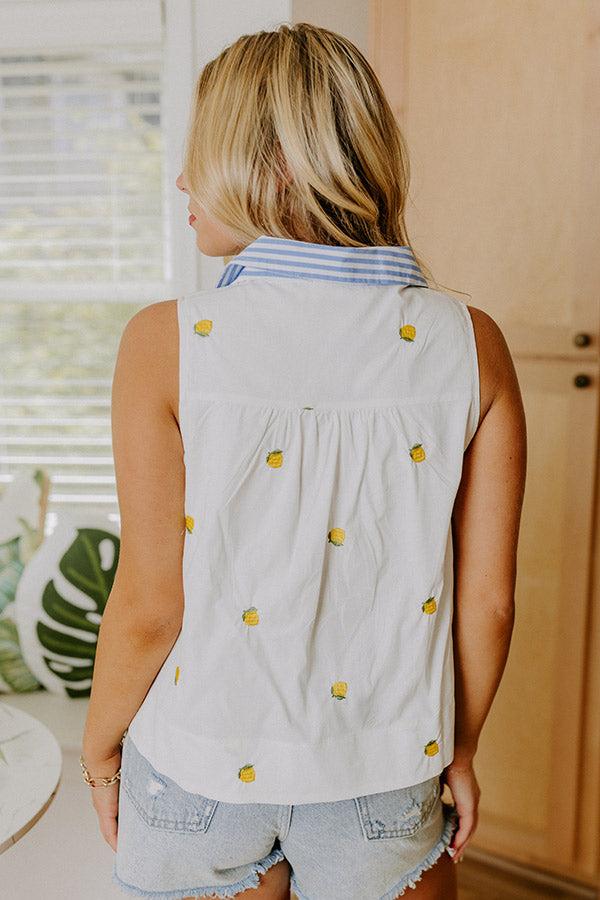 Lemon Drop Embroidered Top Product Image