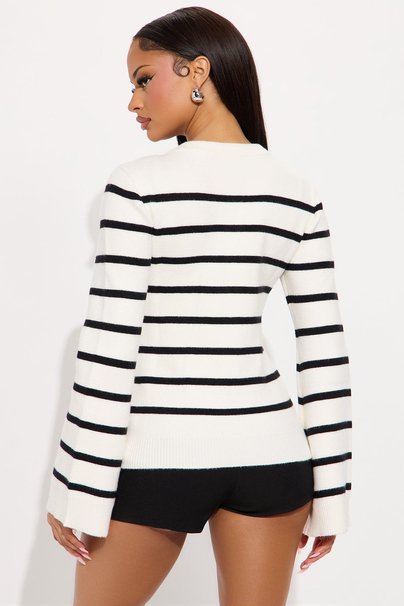 Grace Bell Sleeve Cardigan - Ivory/combo Female Product Image