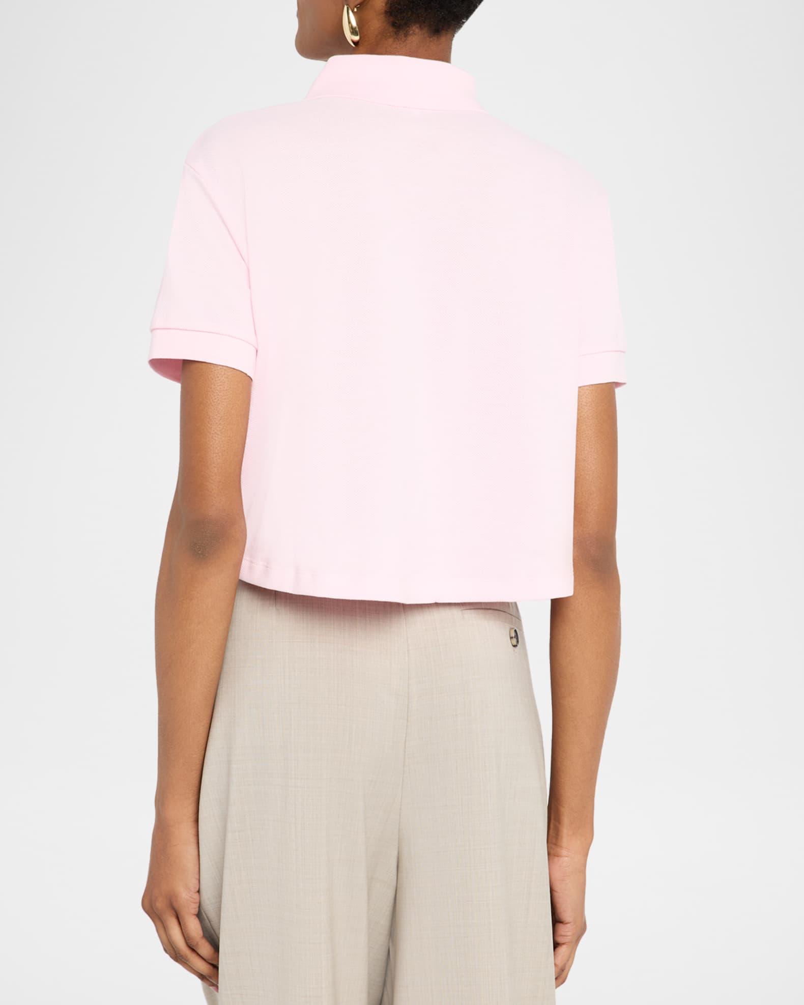 Short-Sleeve Trapeze Polo Top Product Image