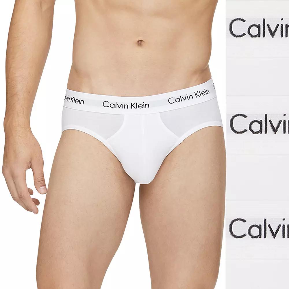 Men's Calvin Klein 3-pack Cotton Stretch Briefs, Size: Small, White Product Image