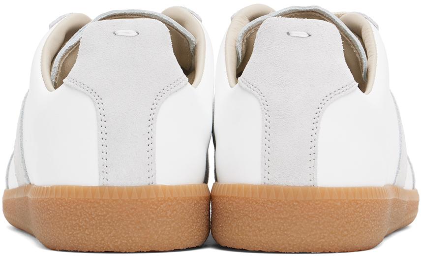 MAISON MARGIELA Replica Leather And Suede Sneakers In White Product Image