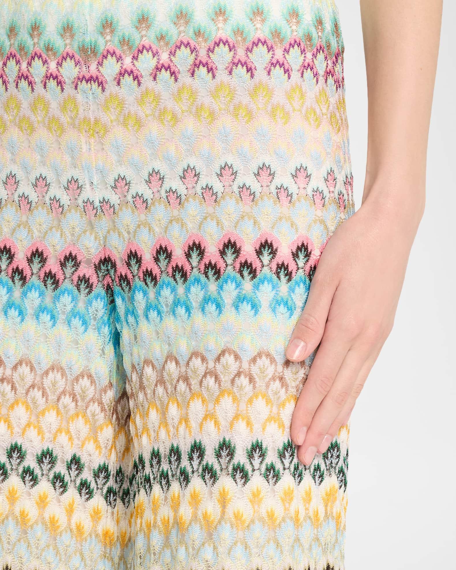 Abstract Floral Lace Wide-Leg Trousers Product Image