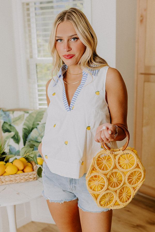 Lemon Drop Embroidered Top Product Image