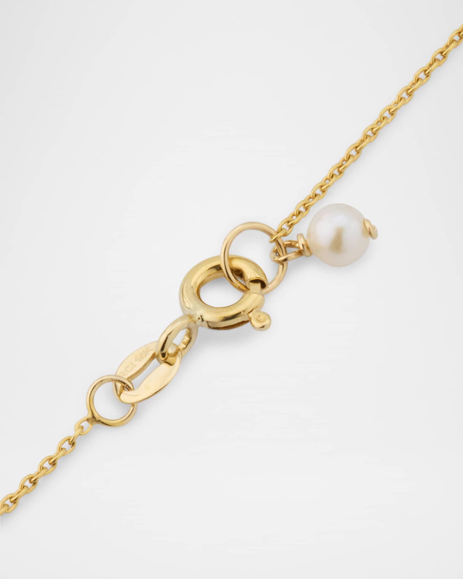 Swirl Pendant Necklace with Pearls Product Image