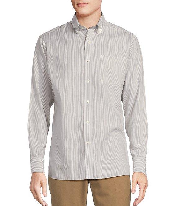 Daniel Cremieux Signature Label Non-Iron Stripe Oxford Long Sleeve Woven Shirt Product Image