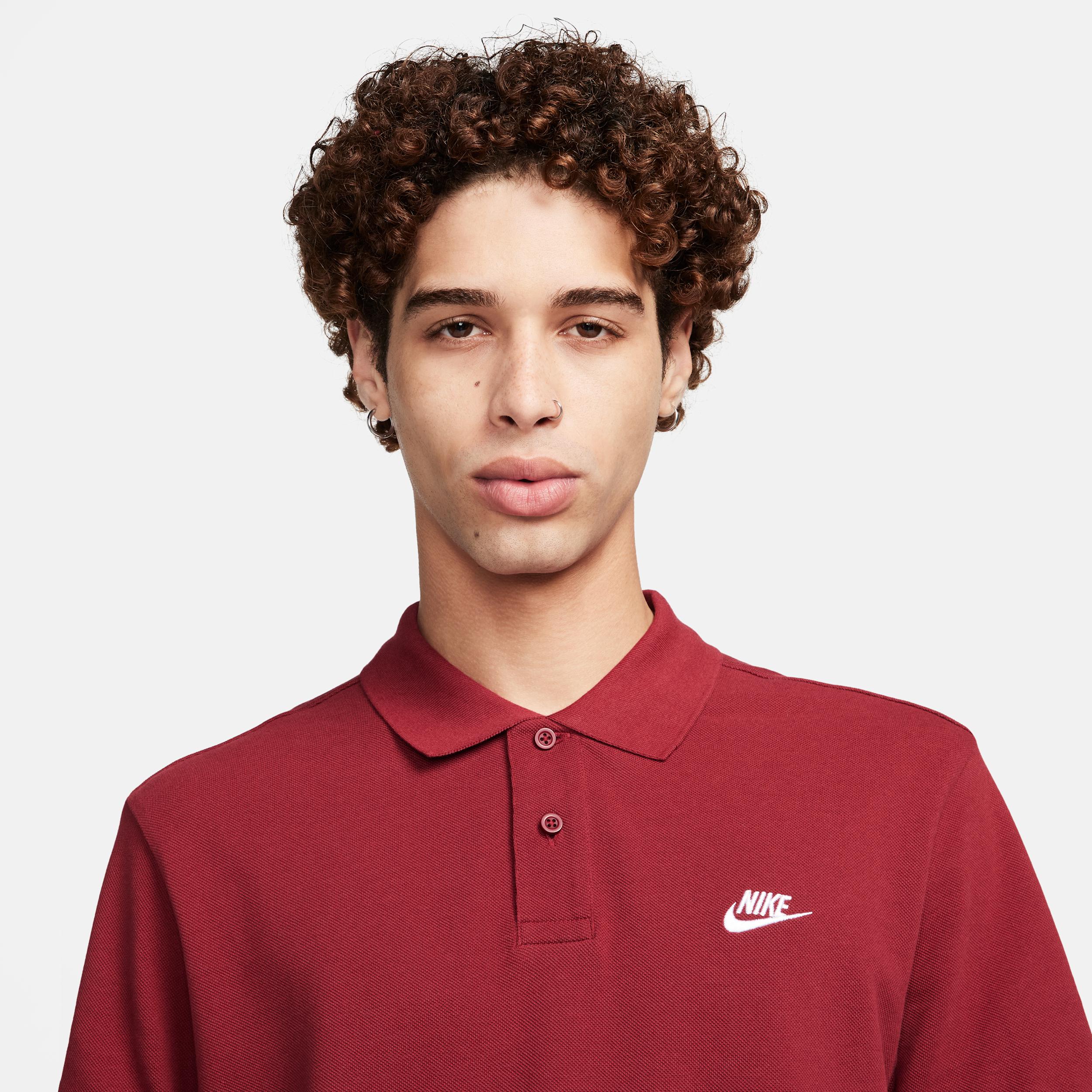 Nike Mens Nike Club SS Polo Pique - Mens Black/White Product Image