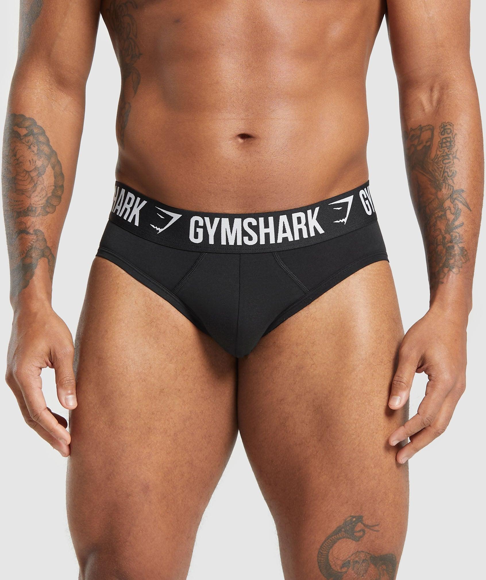 Gymshark Brief 3PK - Black Male Product Image