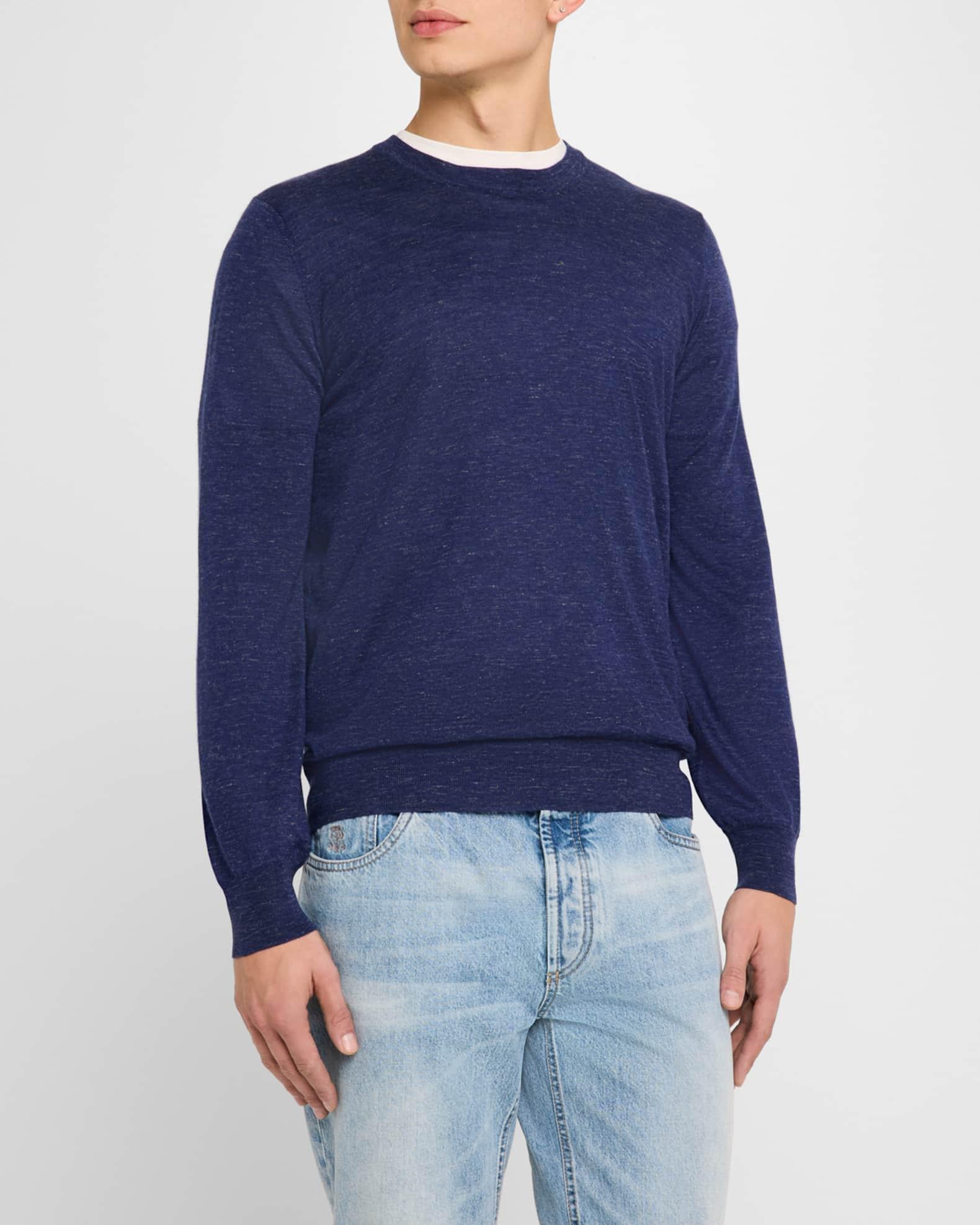 Men's Cashmere, Silk and Linen Crewneck Sweater Product Image