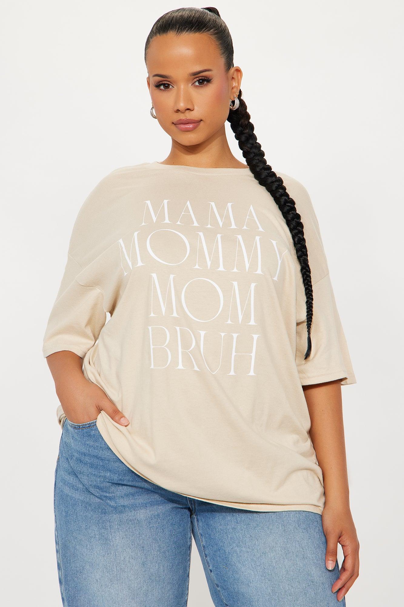 Mama Oversized Tee - Sand Female Product Image