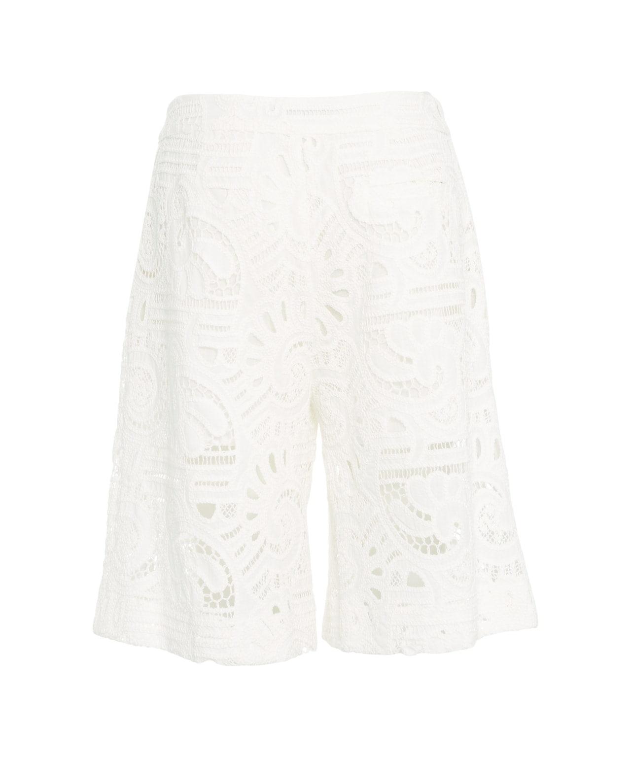 Bermuda with perforated embroidery Product Image