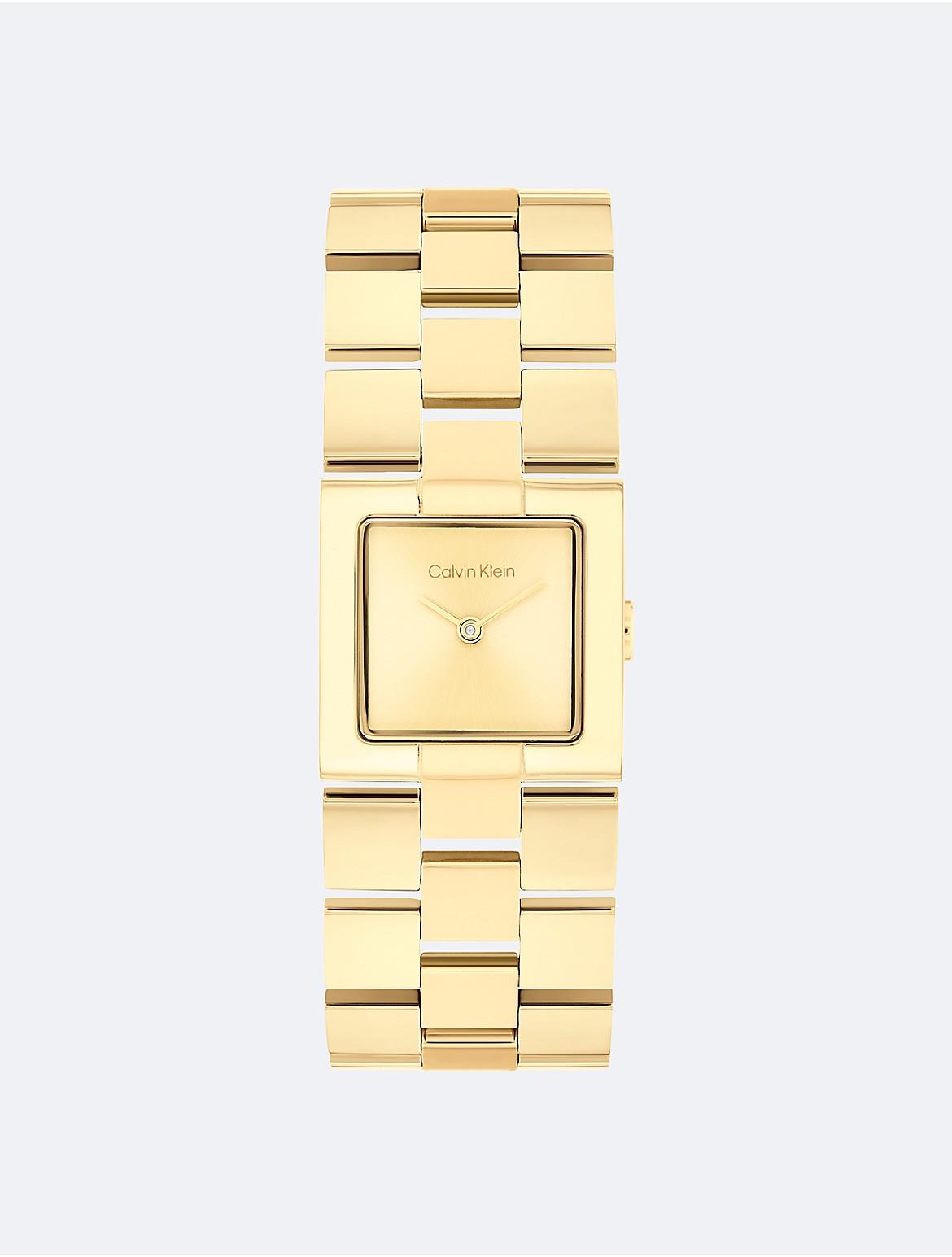 Calvin Klein Mens Grid Link Bracelet Watch - Metallic Product Image
