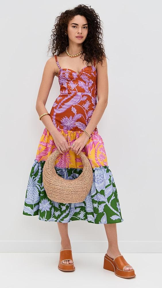 FARM Rio Tropical Swing Mix Midi Dress | Shopbop Product Image