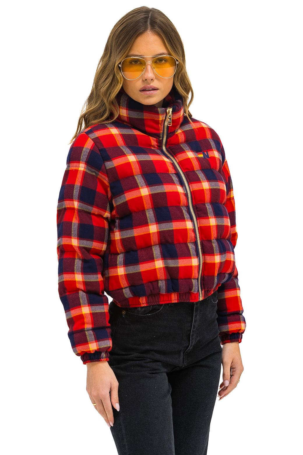 APRES PLAID PUFFER JACKET - RUGBY PLAID Female Product Image