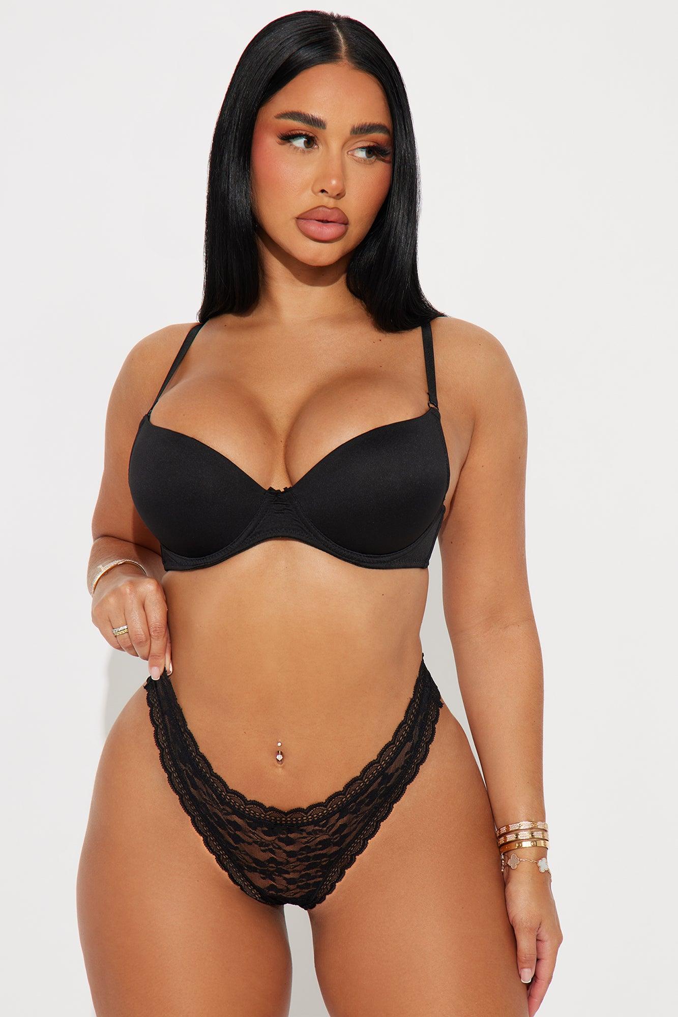 Just Like That Lace Thong Panty - Black Product Image