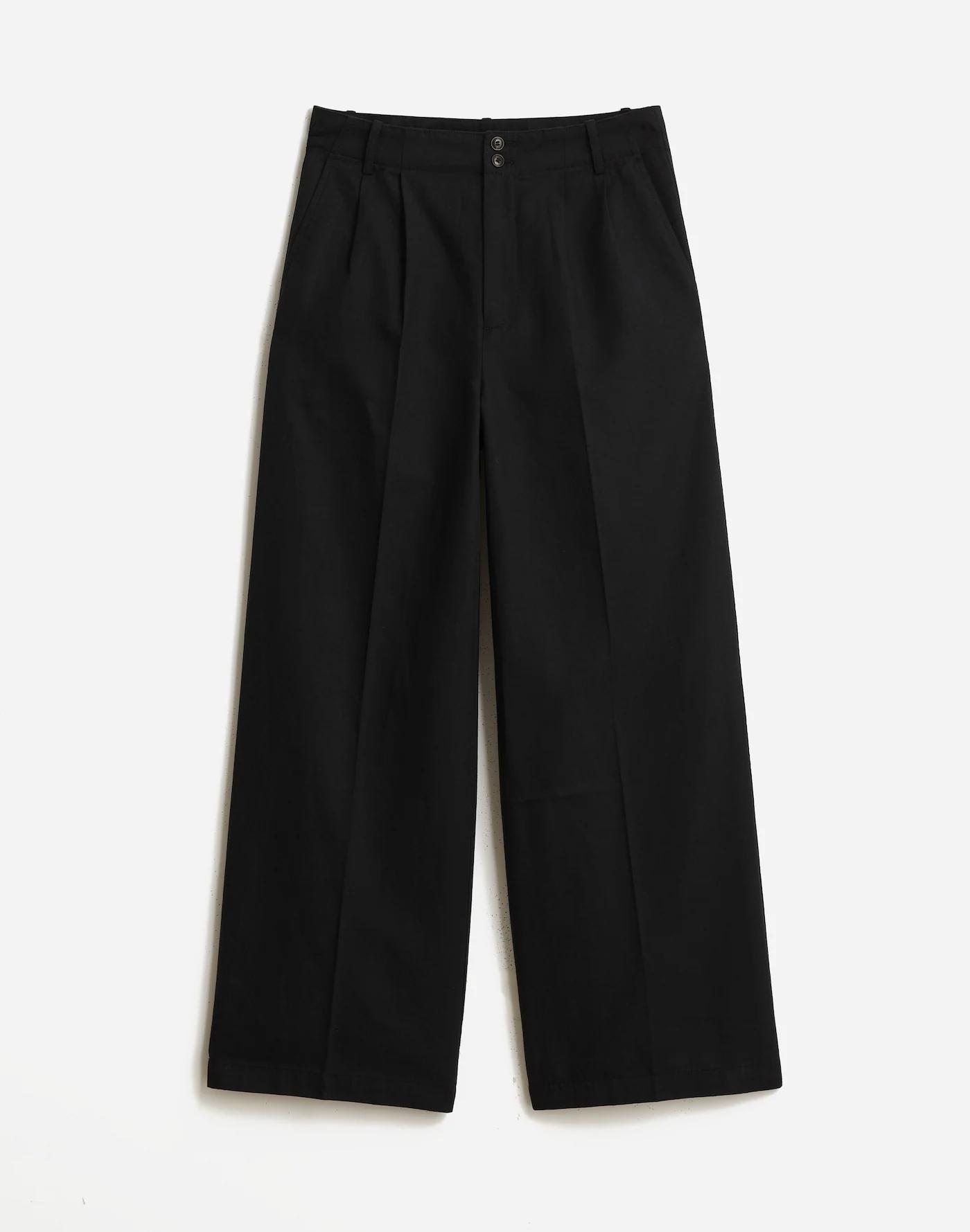 The Petite Harlow Wide-Leg Pant in Drapey Twill Product Image