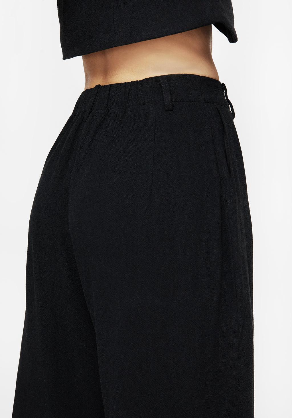 Aya Embroidered Linen Blend Balloon Pants Product Image