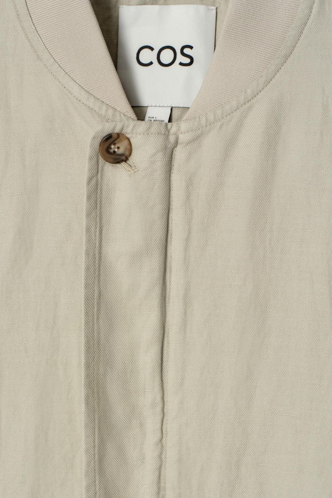 LINEN BOMBER JACKET Product Image