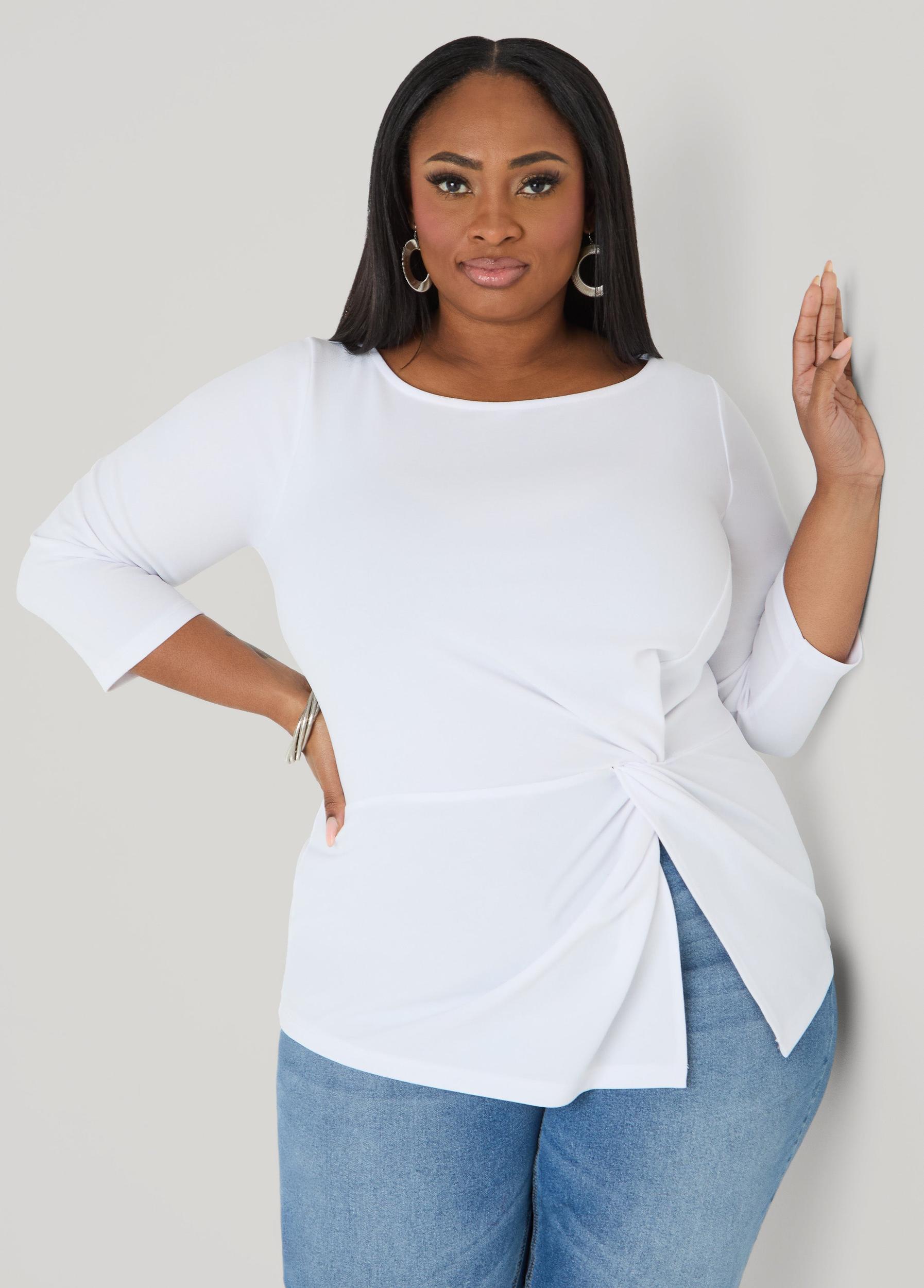 Knotted Boat Neck Top Product Image