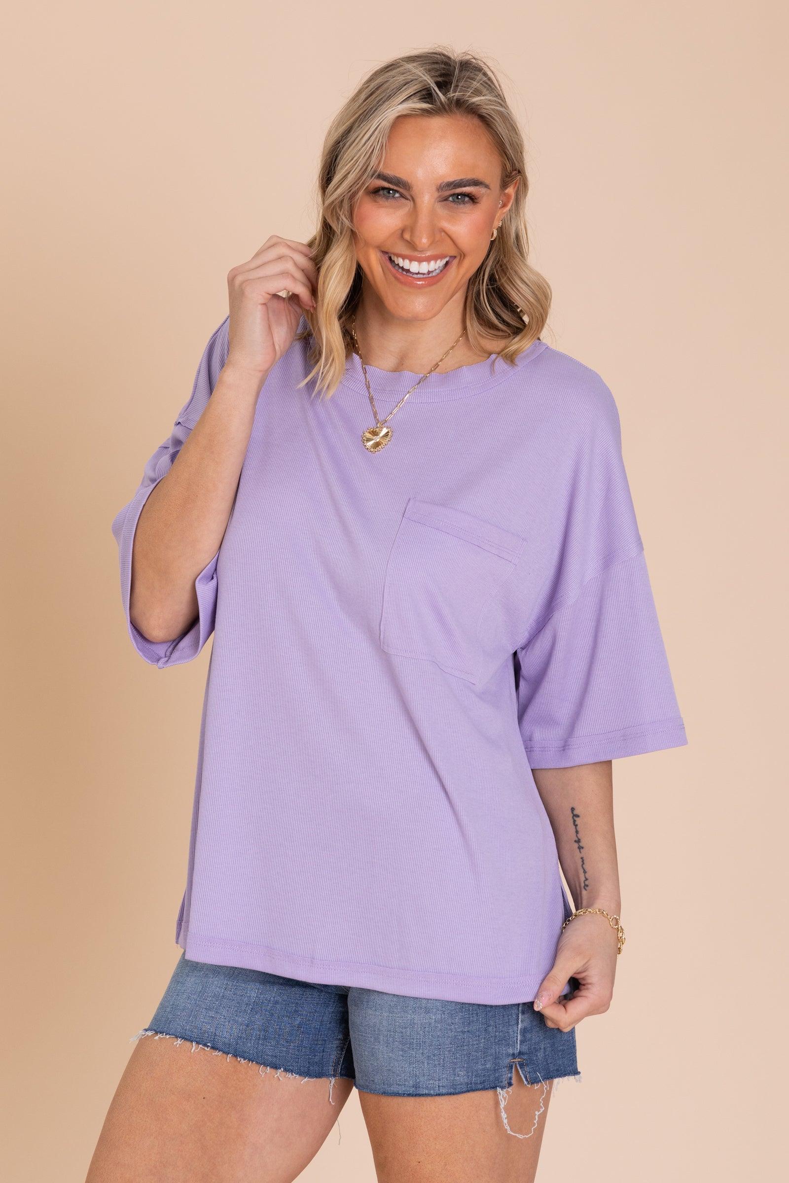Oversized Ribbed Short Sleeve Knit Top Product Image