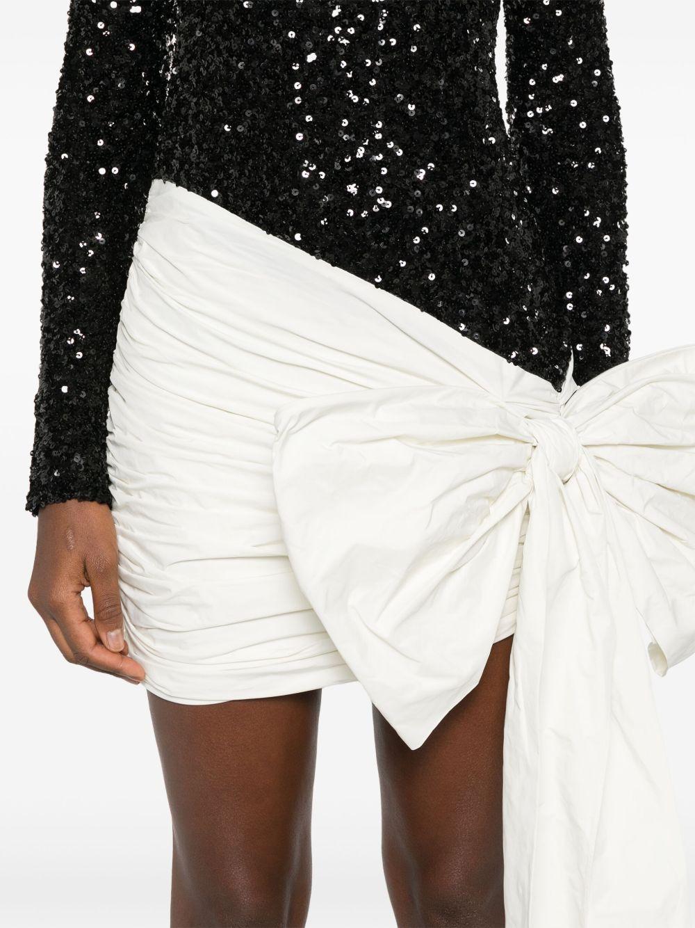 bow sequinned mini dress Product Image