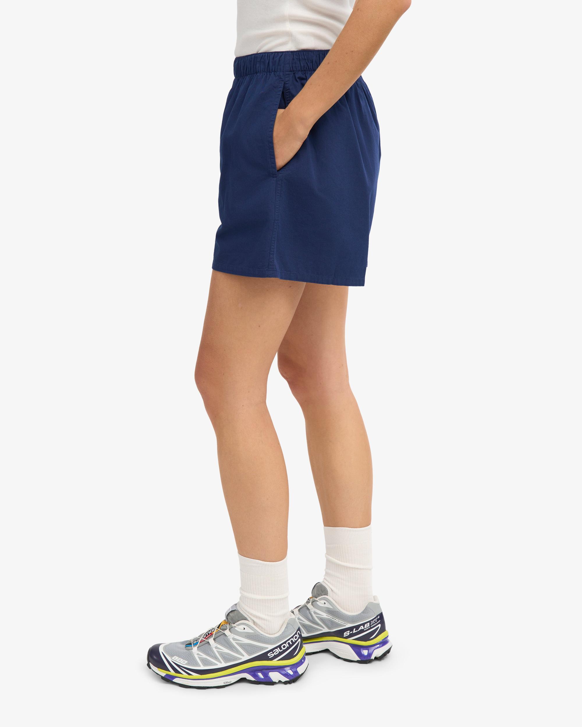 Women Organic Twill Shorts - Marine Blue Product Image