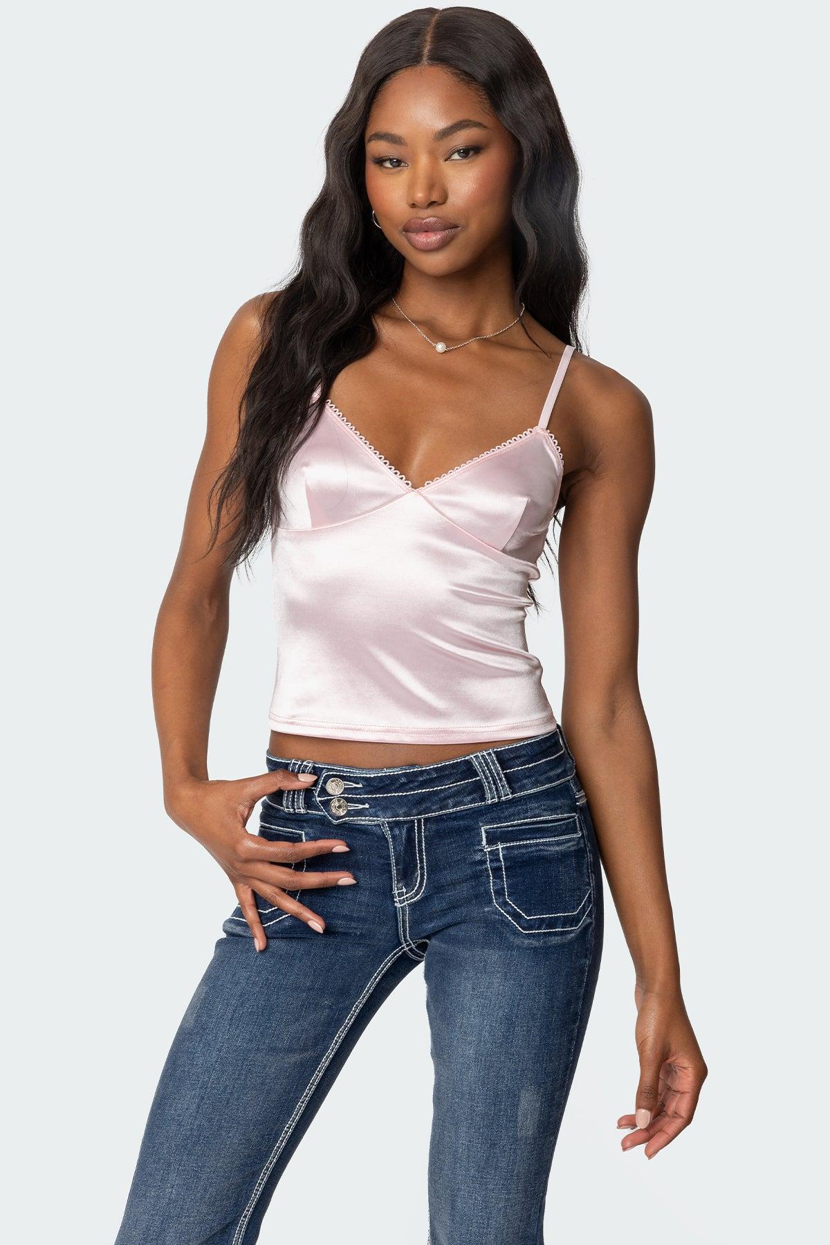 Amelie Satin Effect Tank Top Product Image