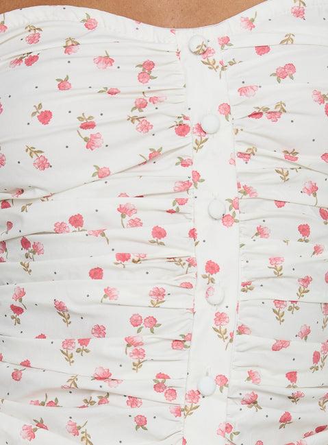 Meeley Halter Mini Dress Floral Product Image