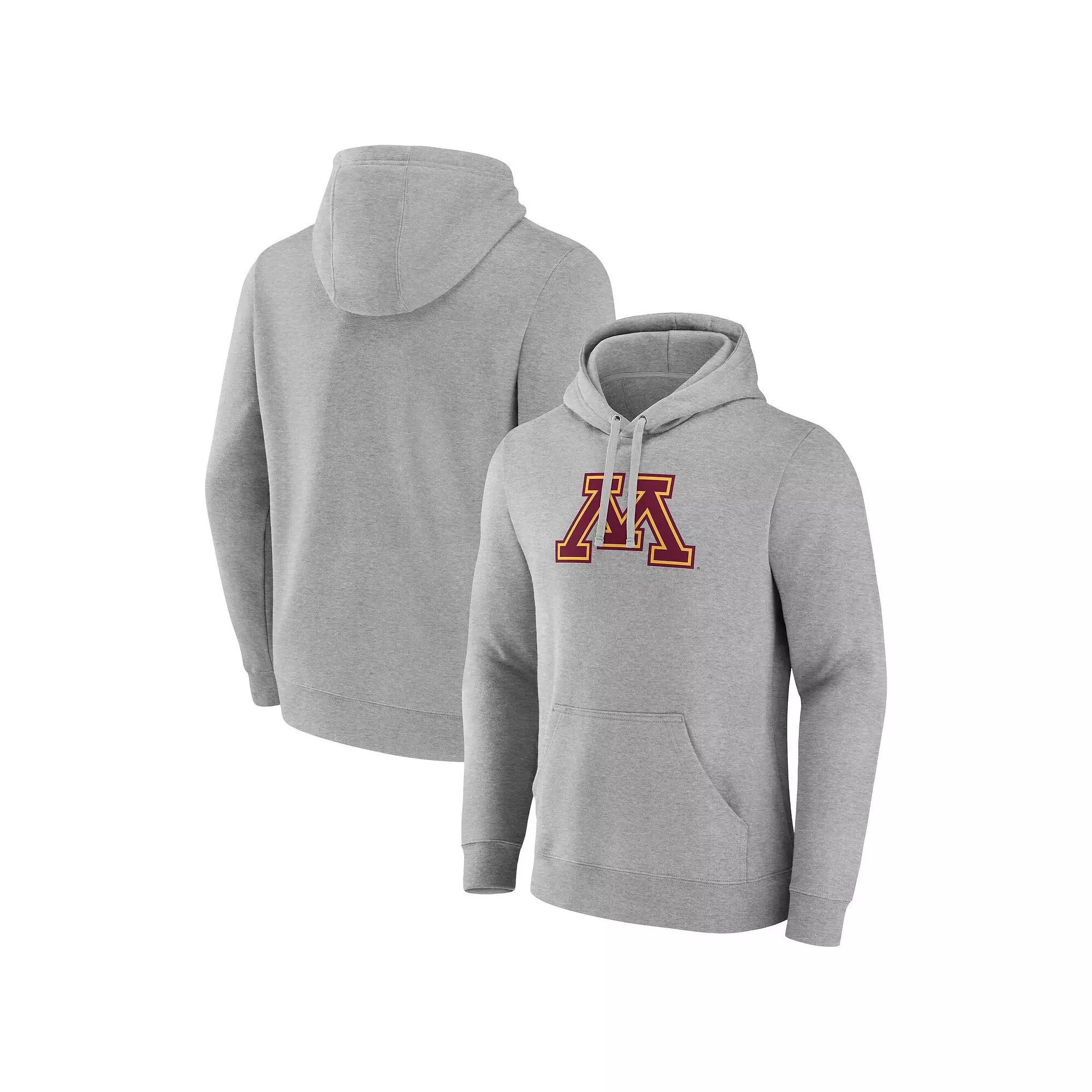 Men's Fanatics Gray Minnesota Golden Gophers Primary Logo Pullover Hoodie,  Product Image