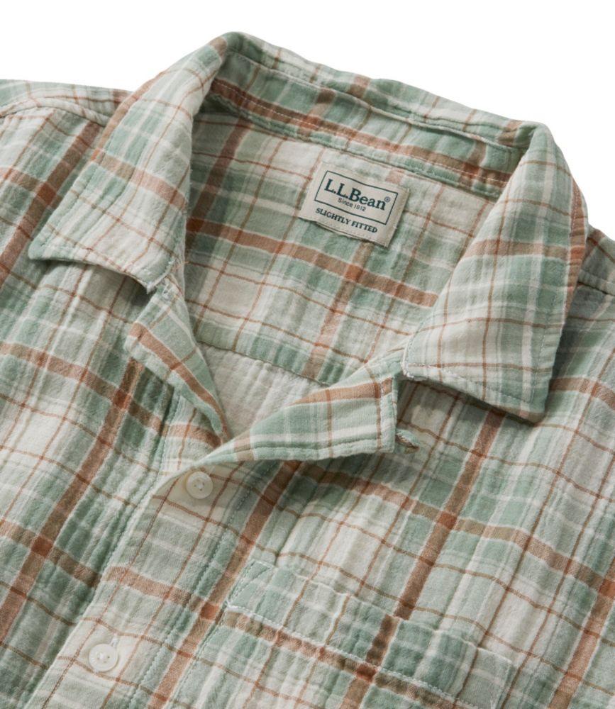 Men's Cloud Gauze Shirt, Short-Sleeve, Slightly Fitted Untucked Fit, Plaid Product Image