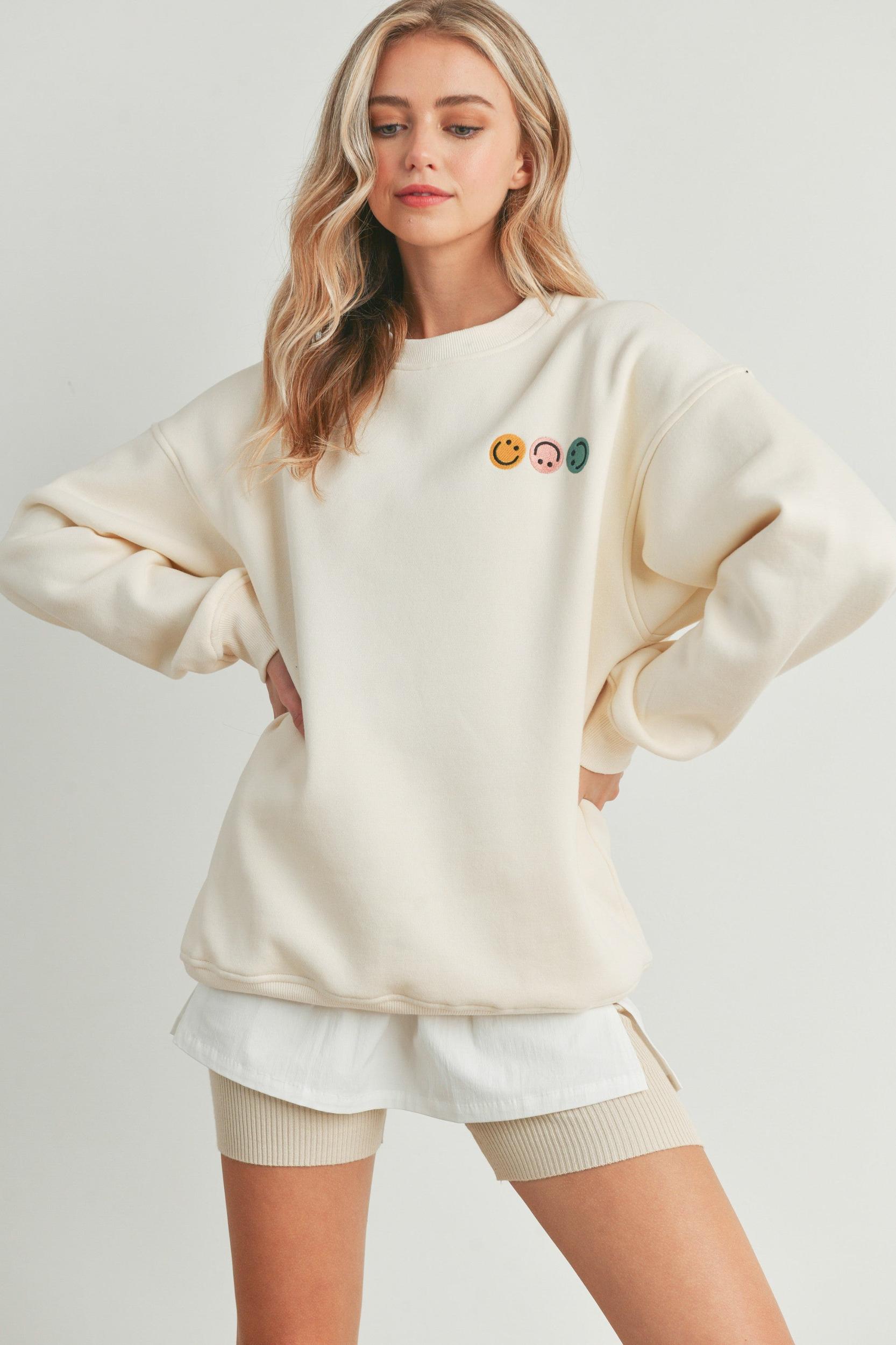 Smiley Face Sweatshirt Product Image