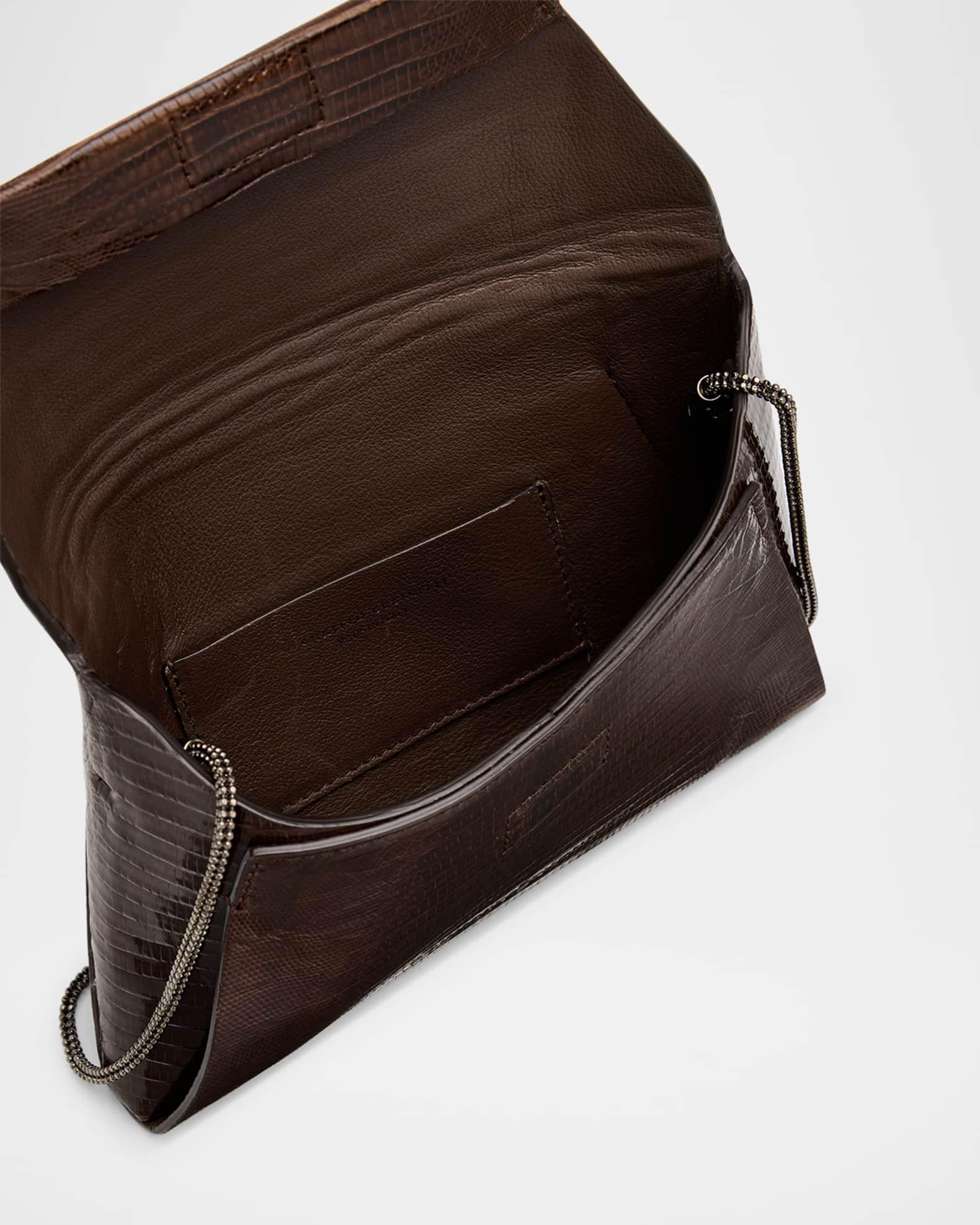 Envelope Flap Lizard Clutch Bag Product Image