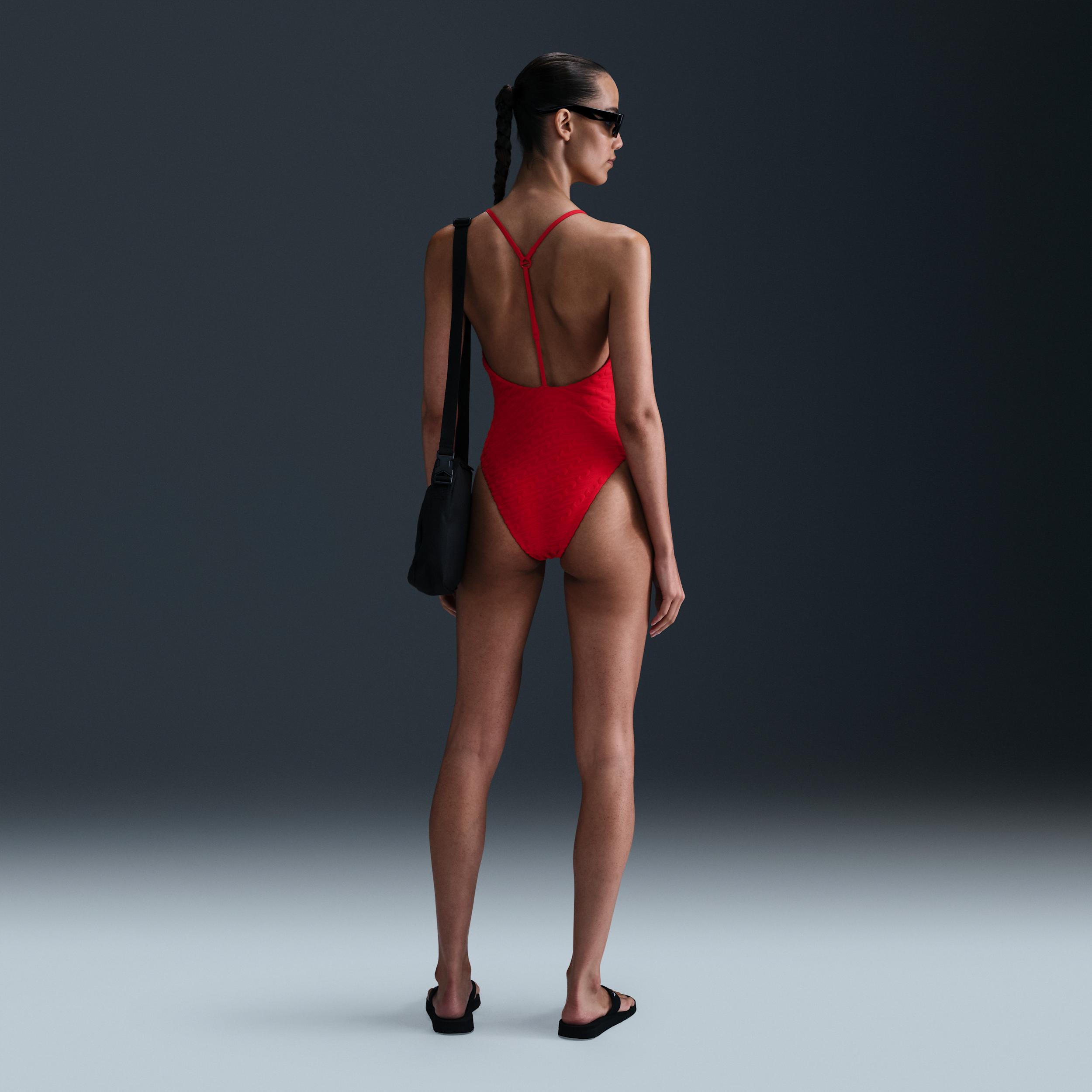 Nike Womens Swim Swoosh Link Terry Y-Back One-Piece | NESSF252-614 Product Image